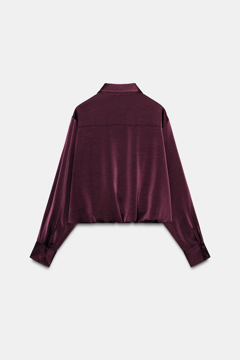 SATIN EFFECT BALLOON SHIRT