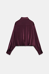 SATIN EFFECT BALLOON SHIRT