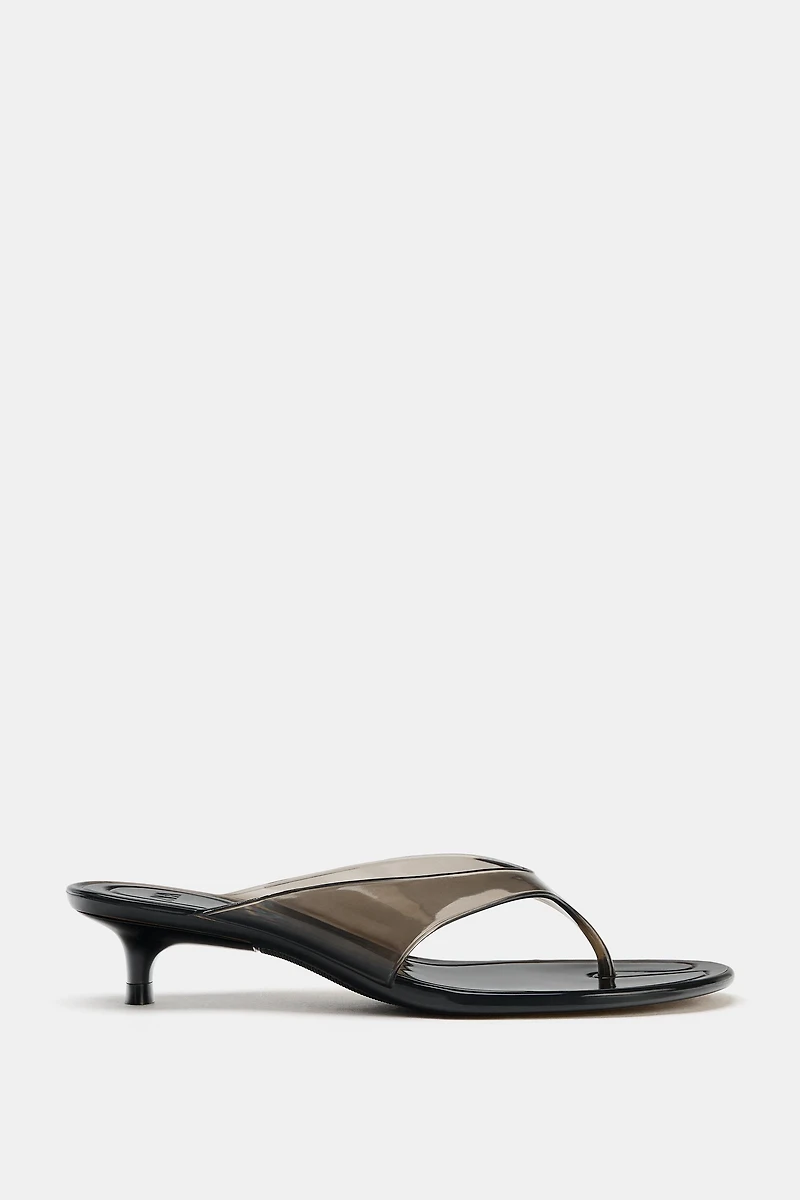 JELLY KITTEN HEEL SANDALS