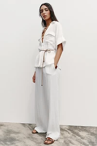 BELTED SAFARI SHIRT