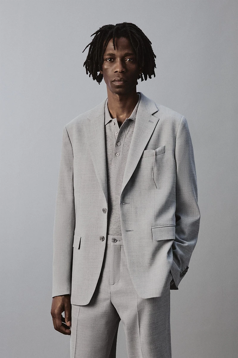SLIM FIT WOOL BLEND BLAZER