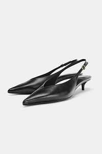 KITTEN HEEL SLINGBACK SHOES
