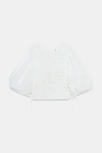 COMBINATION KNIT BLOUSE