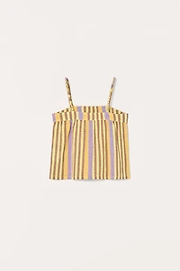 STRIPED COTTON LINEN TOP LIMITED EDITION