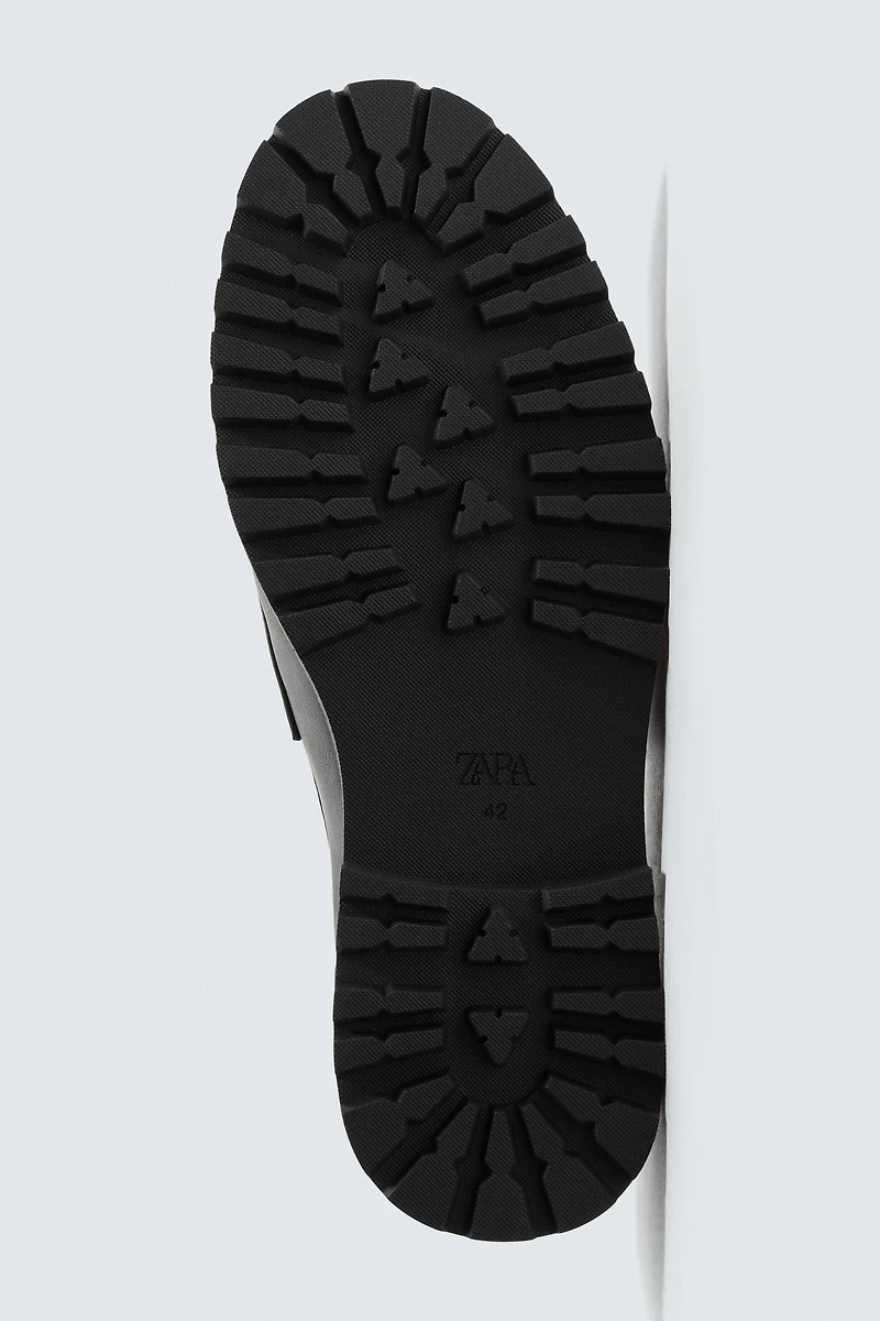 PENNY LOAFERS WITH TRACK SOLE