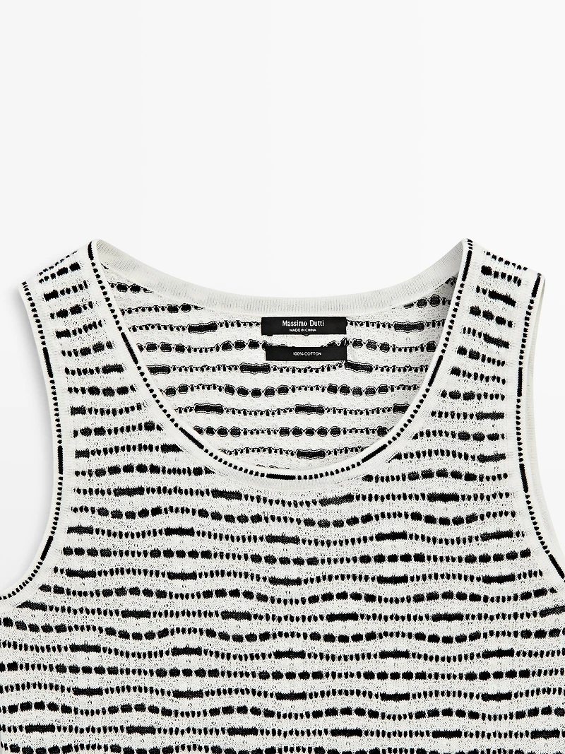 100% cotton knit top