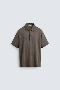 HEMP VISCOSE POLO SHIRT