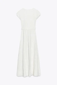 BELTED JACQUARD DRESS