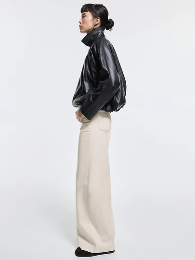 High-waist palazzo jeans