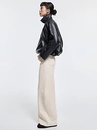High-waist palazzo jeans
