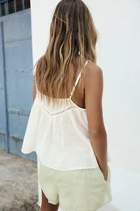 EMBROIDERED COTTON TOP