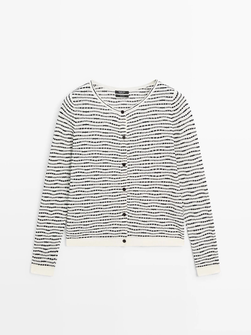 100% cotton knit cardigan