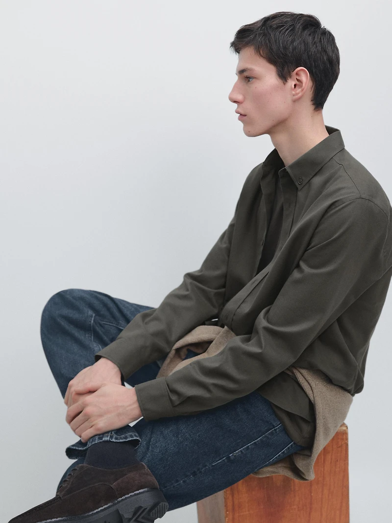 Regular fit cotton shirt