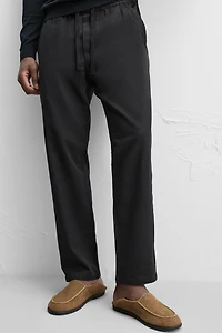 RELAXED FIT COTTON LINEN PANTS
