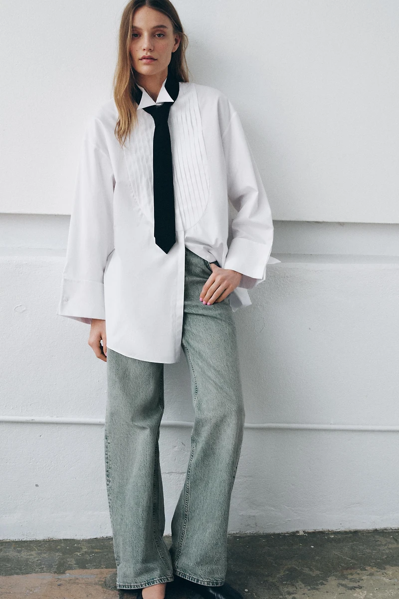 ZW COLLECTION LIMITED EDITION OVERSIZED SHIRT WITH TIE