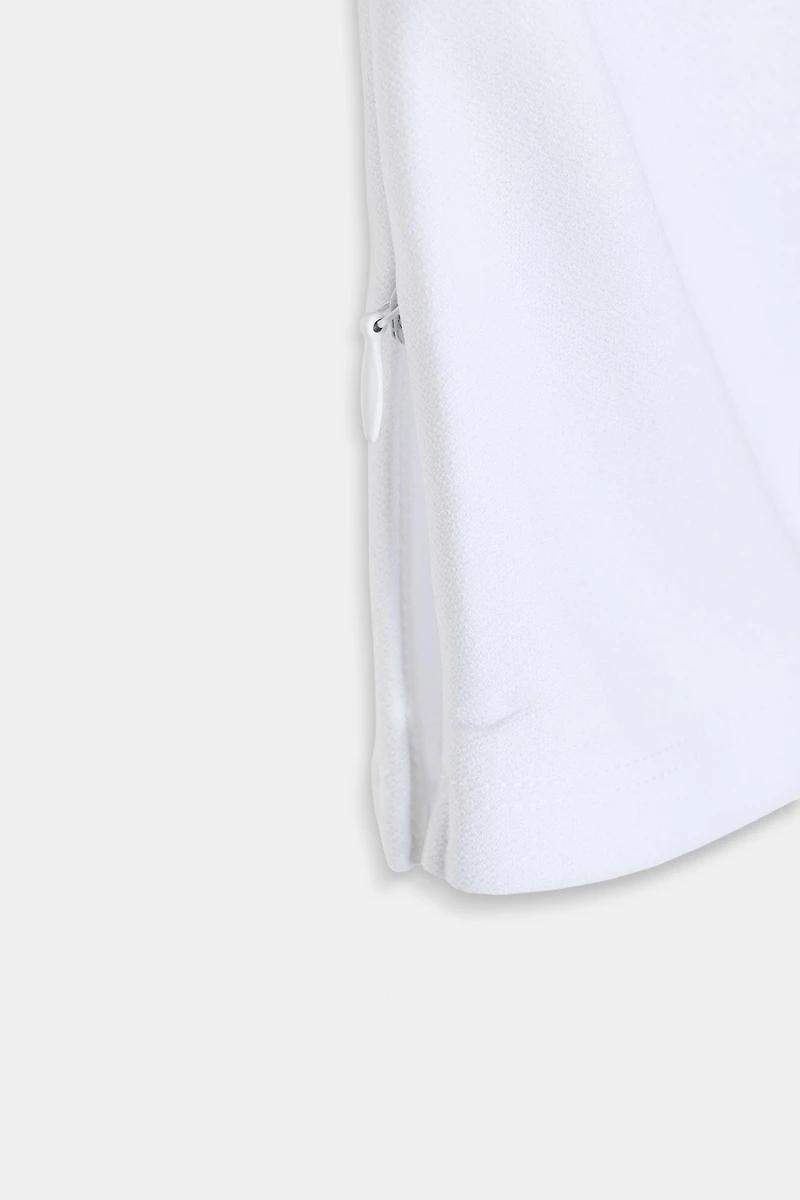 CREPE MOCK NECK T-SHIRT