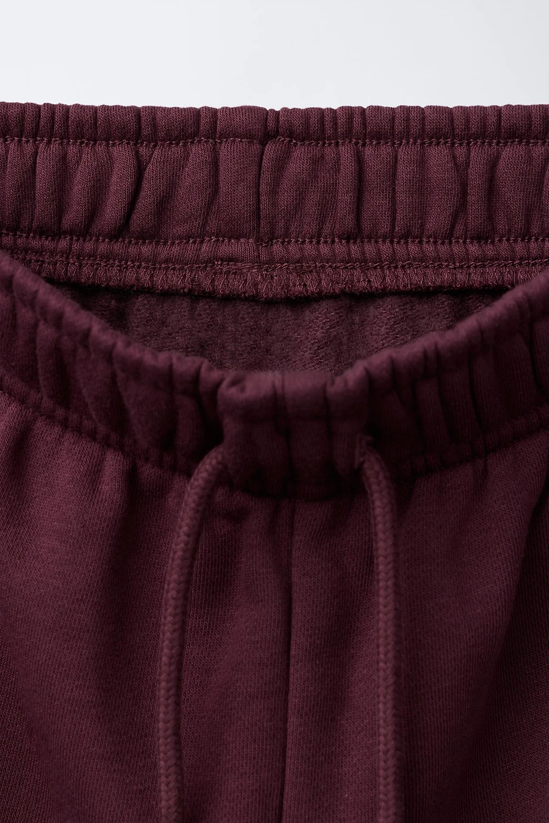 TEXT PRINT WIDE LEG PANTS