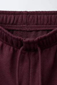 TEXT PRINT WIDE LEG PANTS