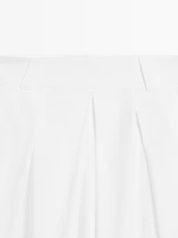 Midi skirt with belt loop details