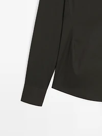 Cotton blend stretch shirt