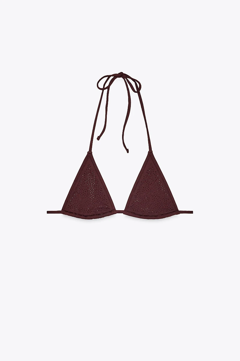 HAUT DE BIKINI TRIANGLE STRASS