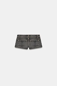 TRF LOW-RISE DENIM MINI SHORTS