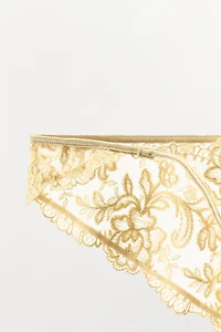 FLORAL EMBROIDERED PANTIES