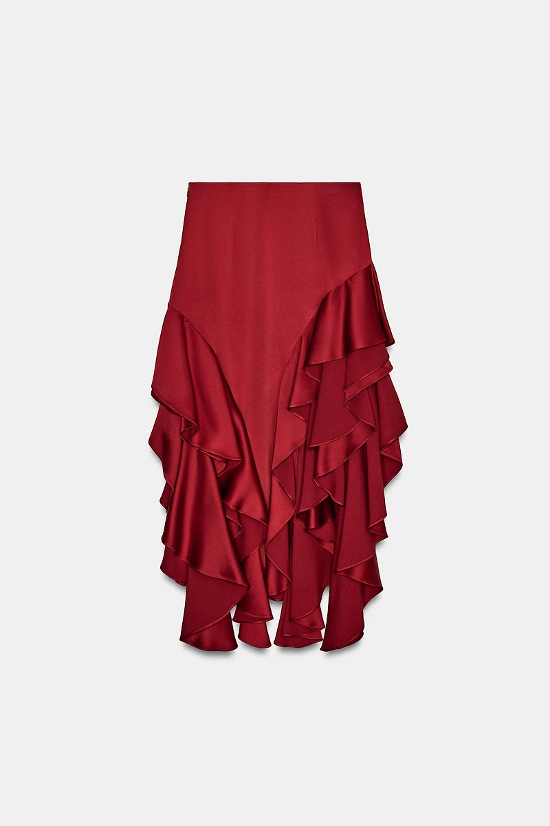 ASYMMETRIC RUFFLED SKIRT ZW COLLECTION