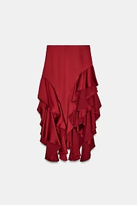ASYMMETRIC RUFFLED SKIRT ZW COLLECTION