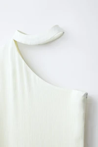 ASYMMETRIC SATIN EFFECT DRESS
