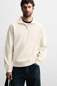 SWEAT COL ZIPPÉ BASIQUE