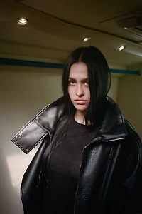 FAUX LEATHER JACKET