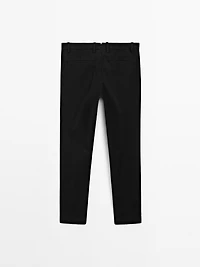 Slim fit textured trousers