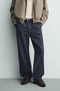 RELAXED FIT CHINO PANTS WITH BELT LOOPS