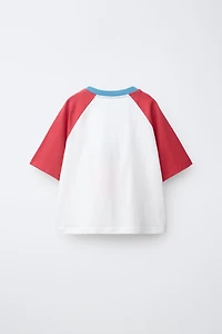 RAGLAN SLEEVE PRINTED T-SHIRT