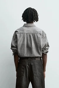 SPLASH-WASHED DENIM SHIRT