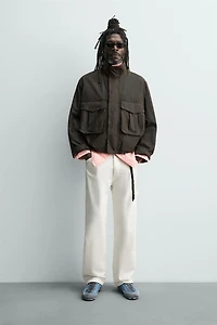 AARON LEVINE X ZARA CROPPED WAXED EFFECT JACKET