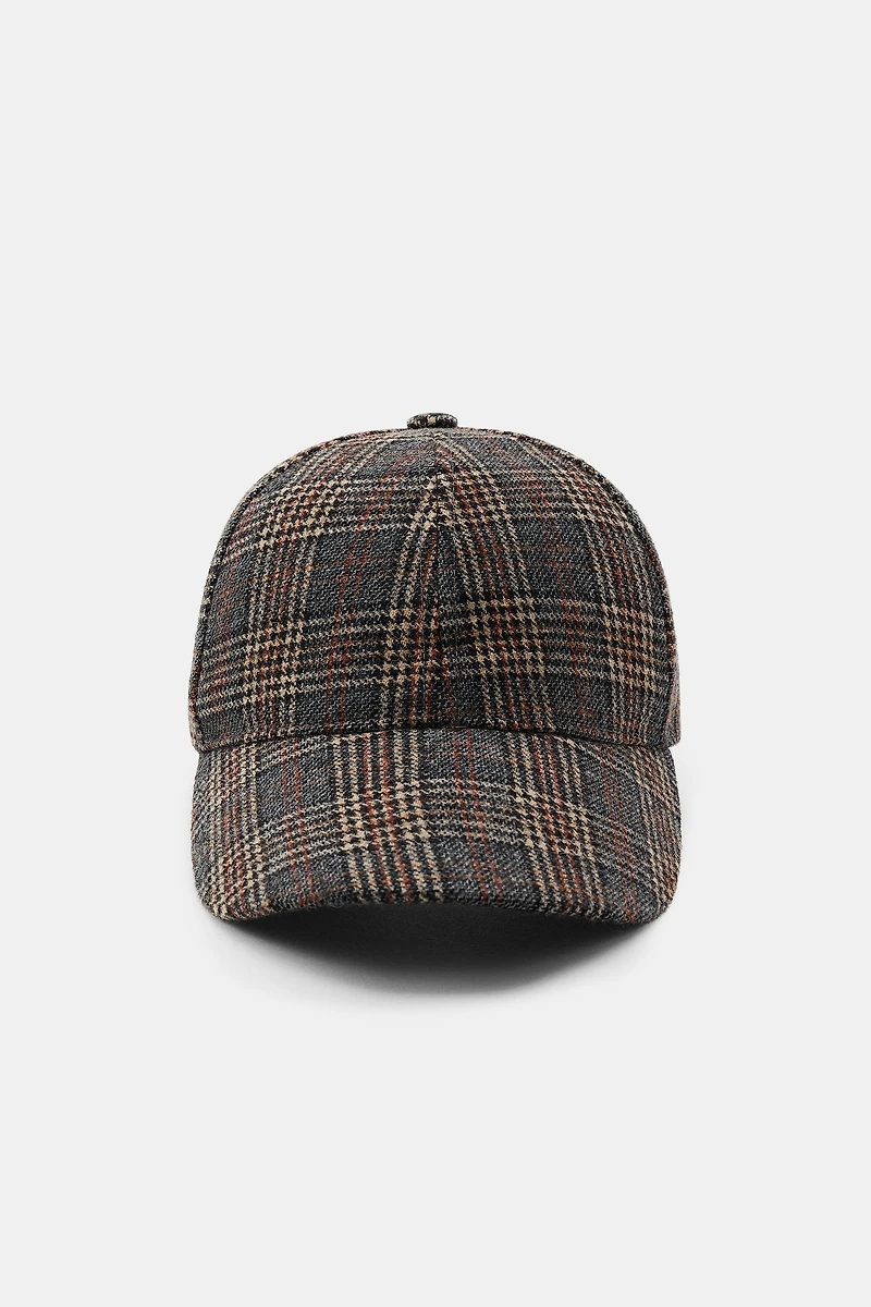 WOOL PLAID CAP