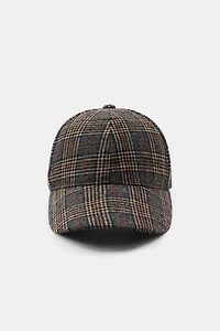 WOOL PLAID CAP