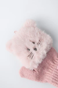 GANTS MITAINES EFFET POIL DE SOURIS