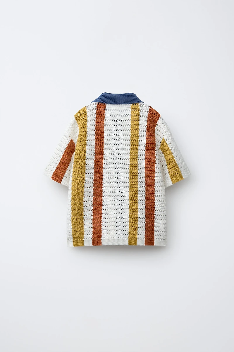 STRIPED KNIT SHIRT
