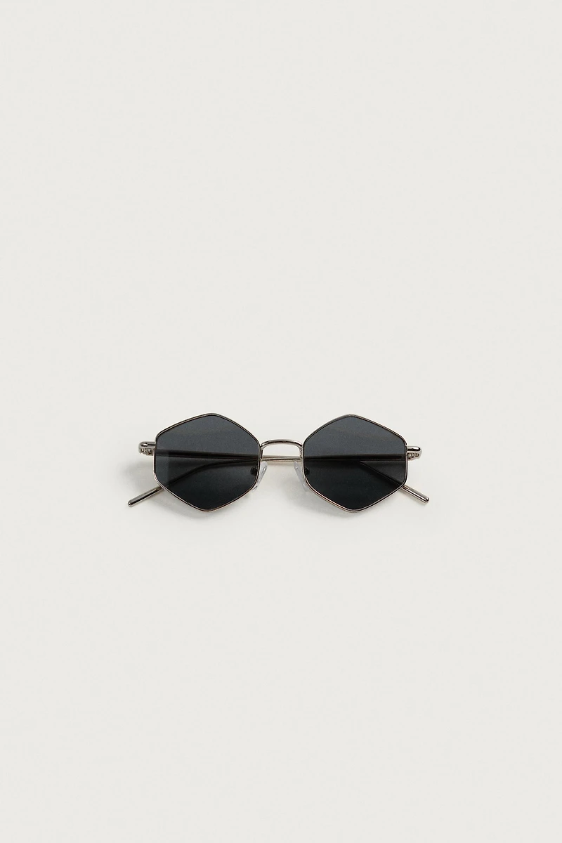 GEOMETRIC FRAME SUNGLASSES