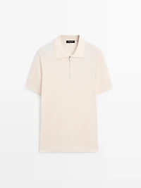 Quarter-zip knit polo sweater