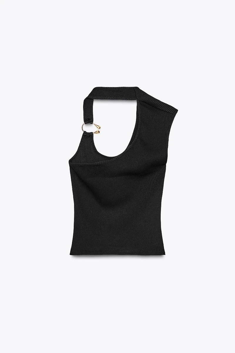 RIB TOP WITH METAL DETAIL