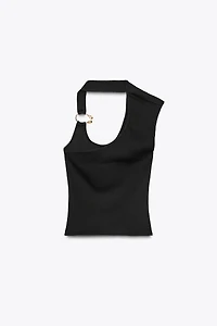 RIB TOP WITH METAL DETAIL