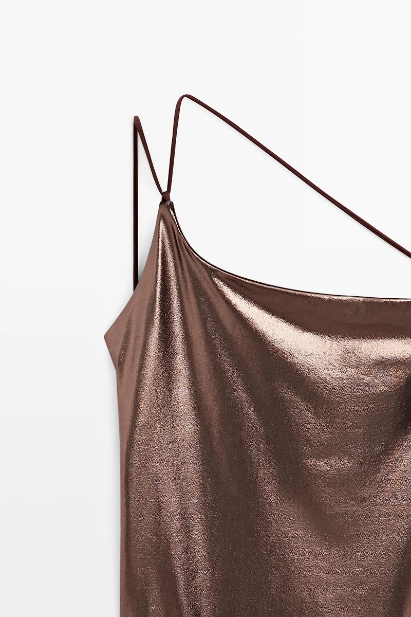Swimsuit with asymmetric strap