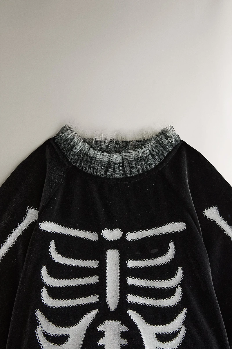 CHILDREN'S HALLOWEEN TULLE SKELETON COSTUME