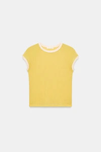 T-SHIRT RÉSILLE LISERÉS