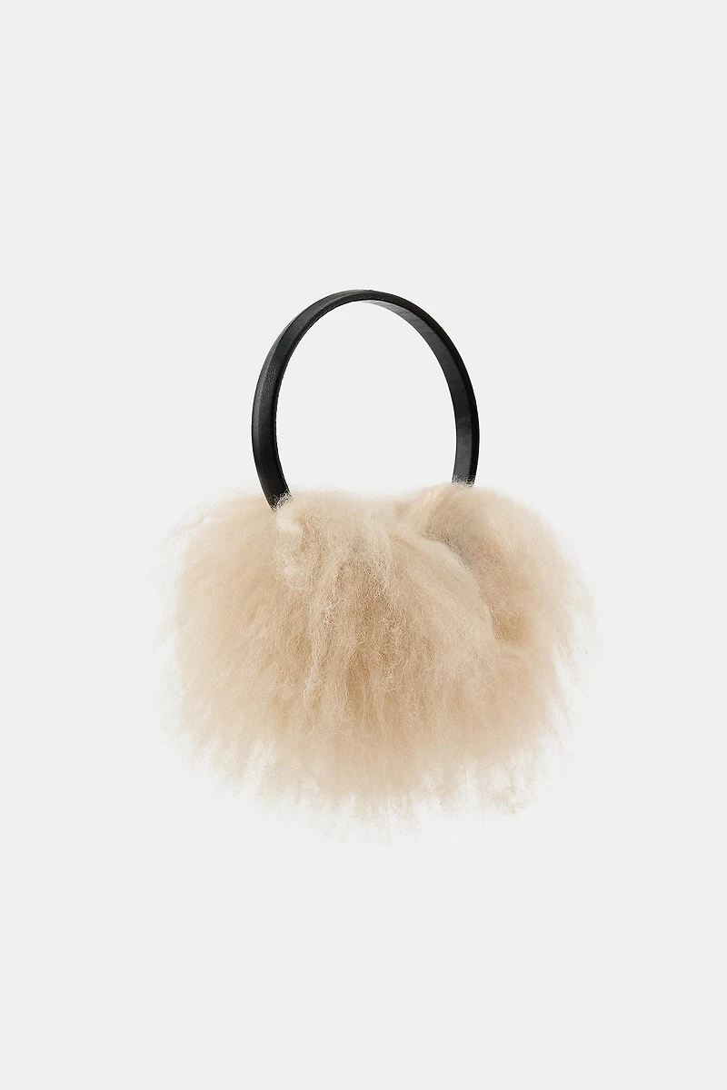 100% LEATHER FUR EARMUFFS