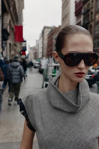 HOUNDSTOOTH LACE TOP